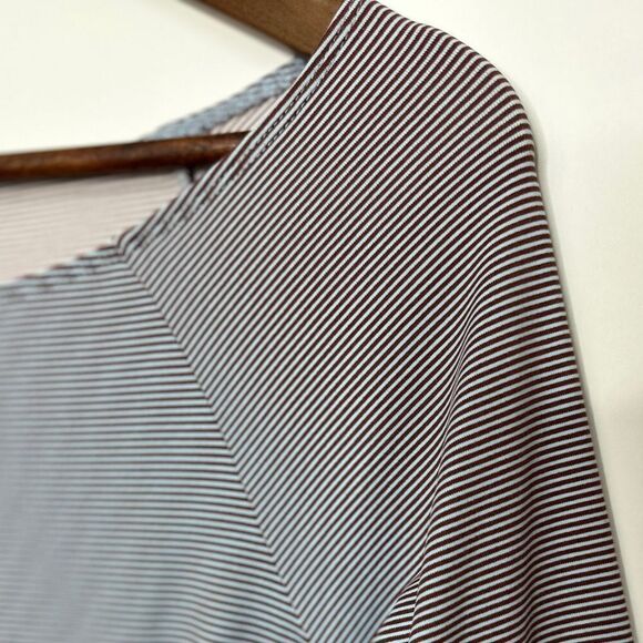 J. McLaughlin Striped 3/4 Sleeve Jersey Knit Dress Size Medium - Picture 3 of 9